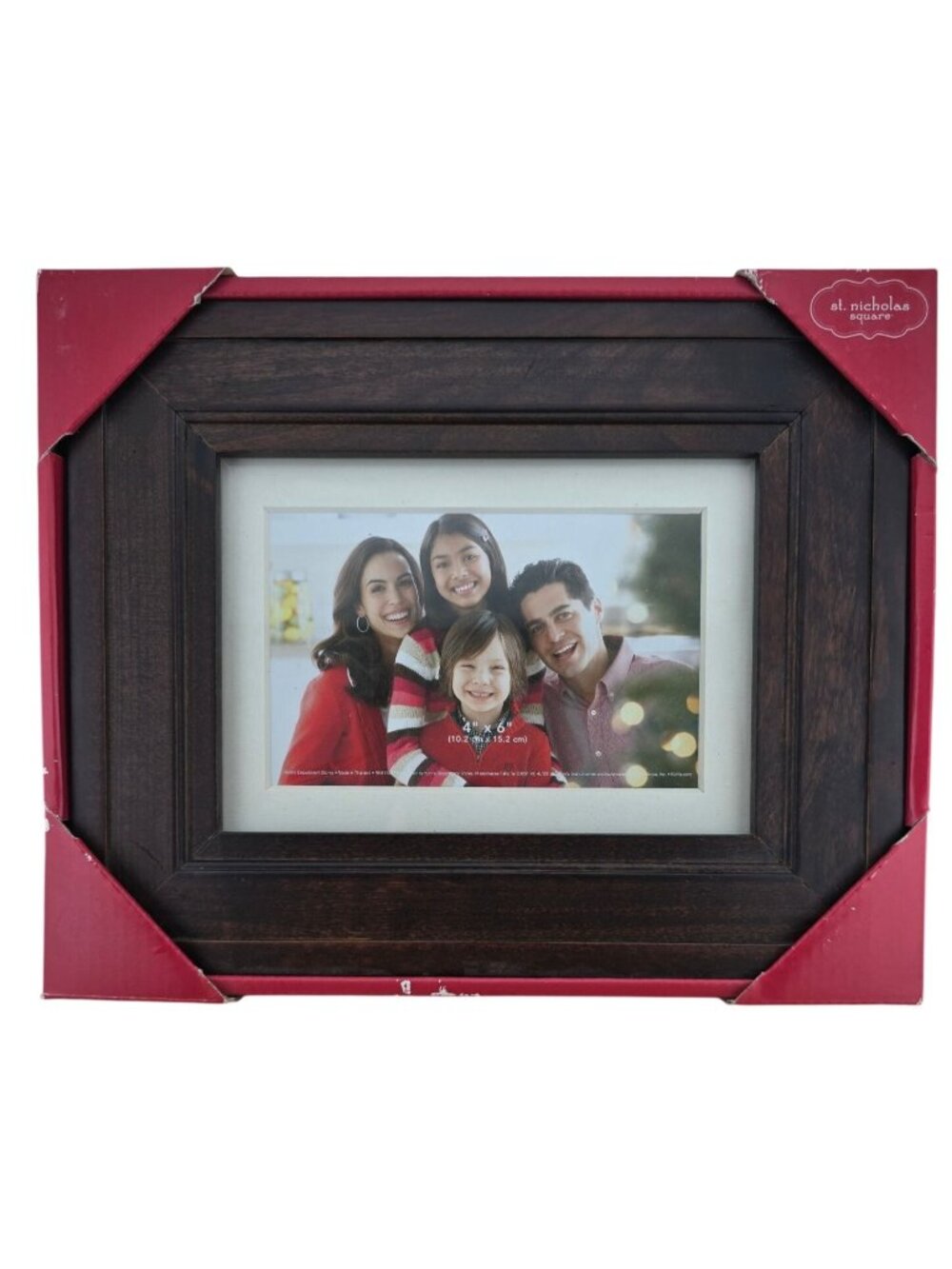 St. Nicholas Square  4" x 6" Picture Frame Dark Brown Wood